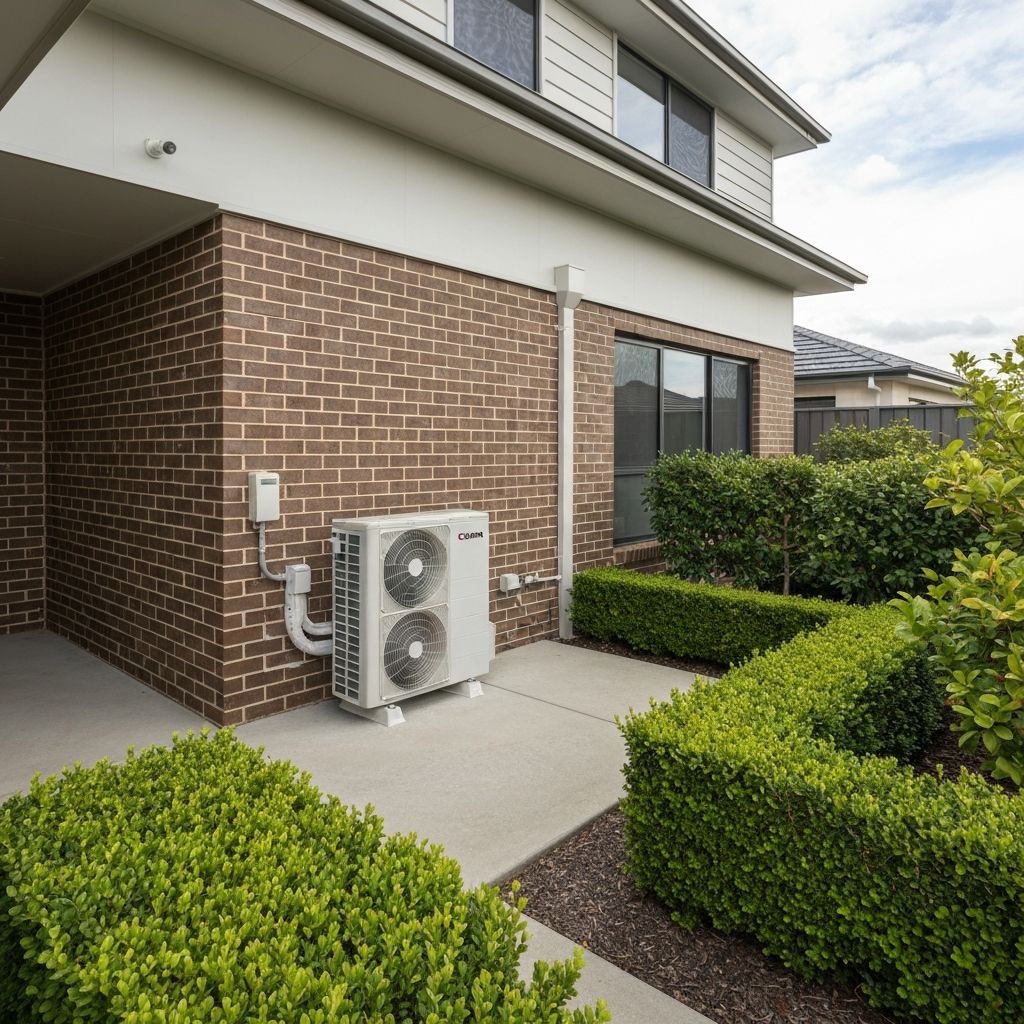 Split system outdoor unit installation